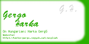 gergo harka business card